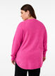 Long knitted blouse with button detail at the side, Raspberry Rose Mel., Model image number 1