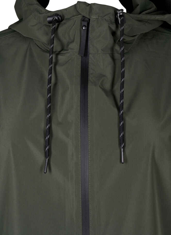 Rain jacket with pockets and hood, Green, Packshot image number 2