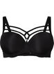 Moulded bra with string detail, Black, Packshot image number 0