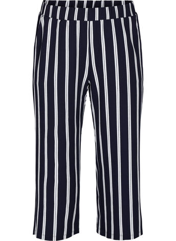 Loose trousers with 7/8-length
