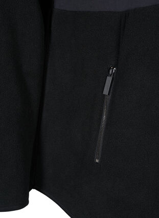 Fleece jacket with buttons and pockets, Black, Packshot image number 3