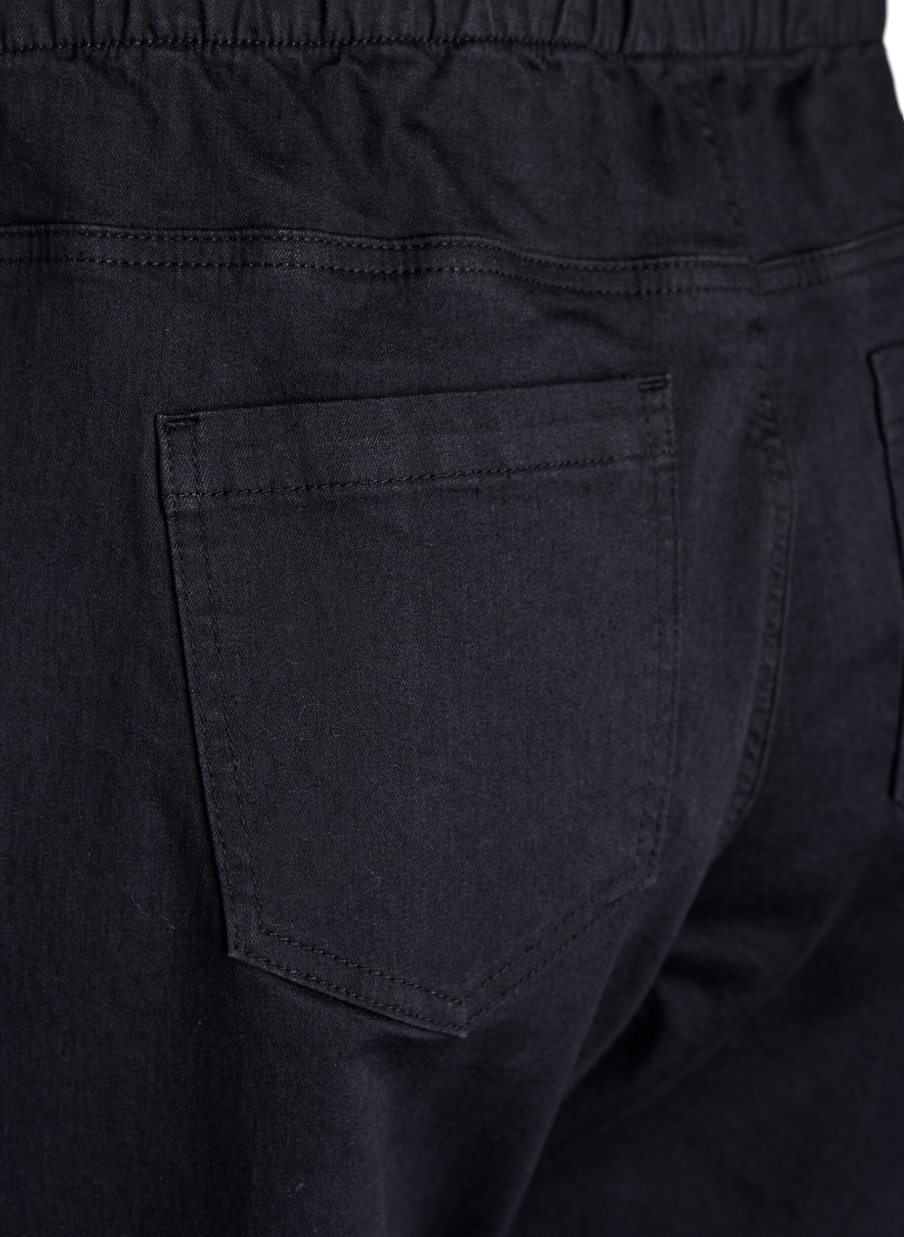 Zizzifashion Denim joggers with pockets, Black, Packshot image number 3