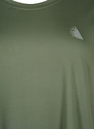Short-sleeved training t-shirt, Thyme, Packshot image number 2