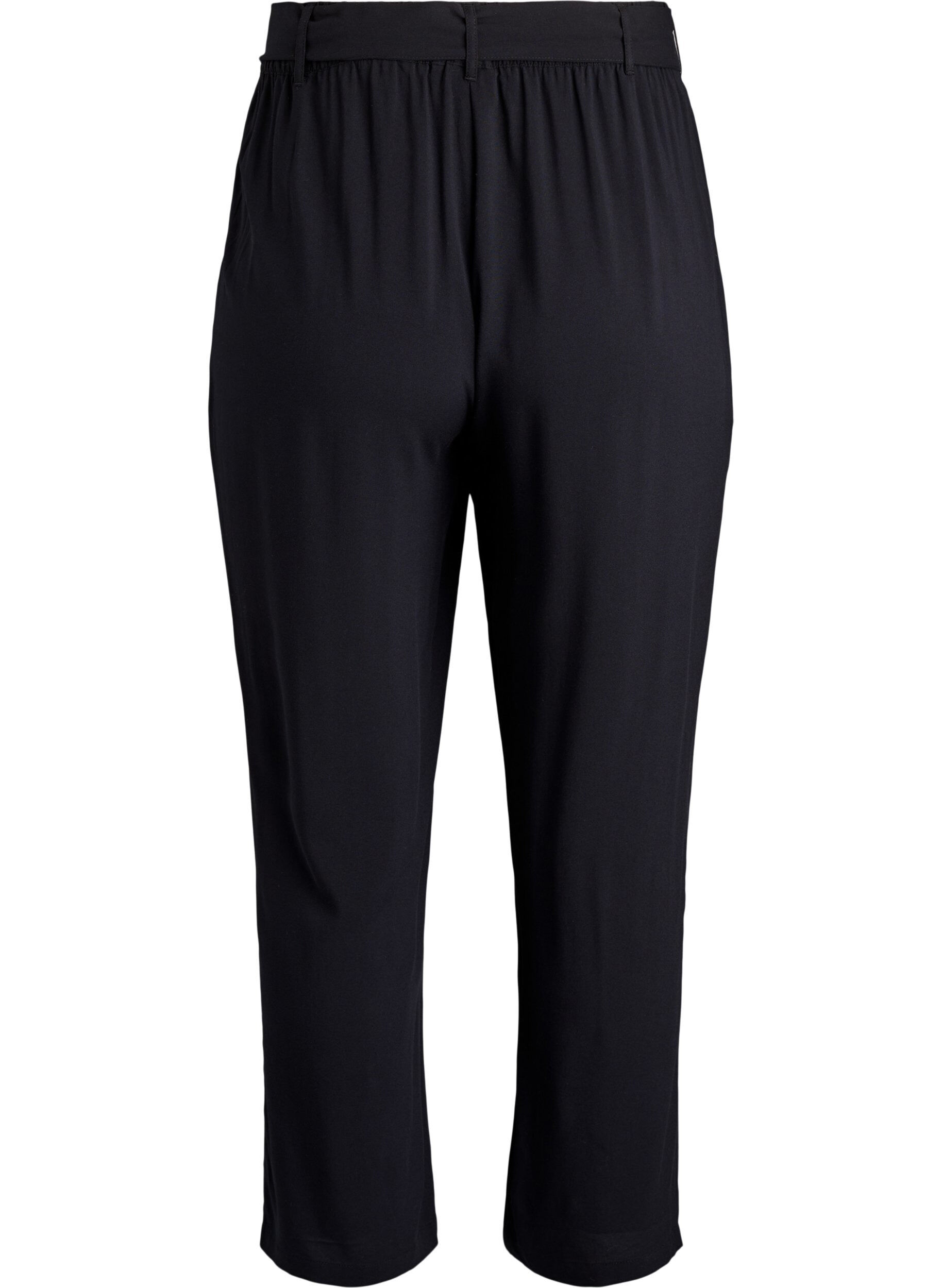 ZizzifashionHigh-waisted viscose trousers, Black, Packshot image number 1