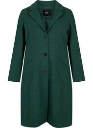 Coat with buttons and pockets, Trekking Green Mel, Packshot