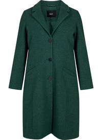 Coat with buttons and pockets