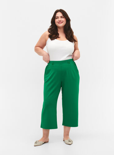 7/8 pants with loose fit, Jolly Green, Model image number 0