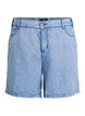 Loose denim shorts with high waist, Light Blue, Packshot image number 0