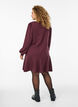 Short sweat dress with ruffle detail, Dark Bordeaux, Model image number 2