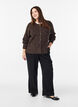 Knitted cardigan with sequins, Brown, Model image number 1