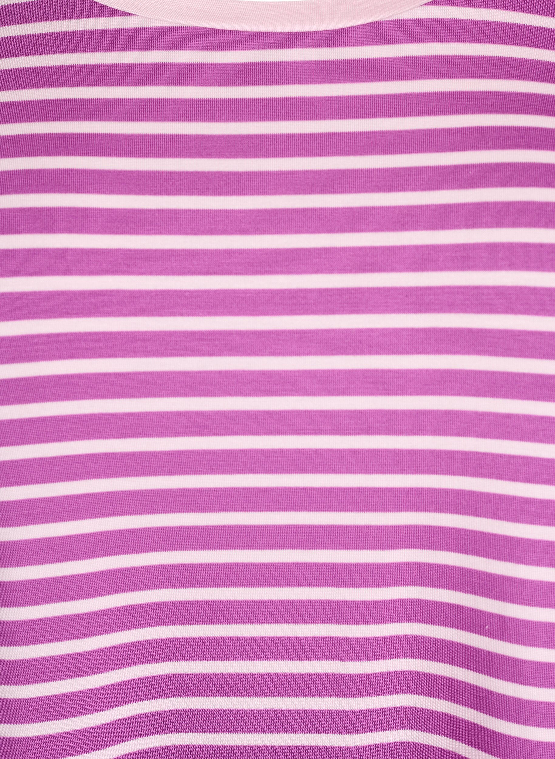 ZizzifashionT-shirt with TENCEL&trade; Lyocell and stripes, Purple, Packshot image number 2