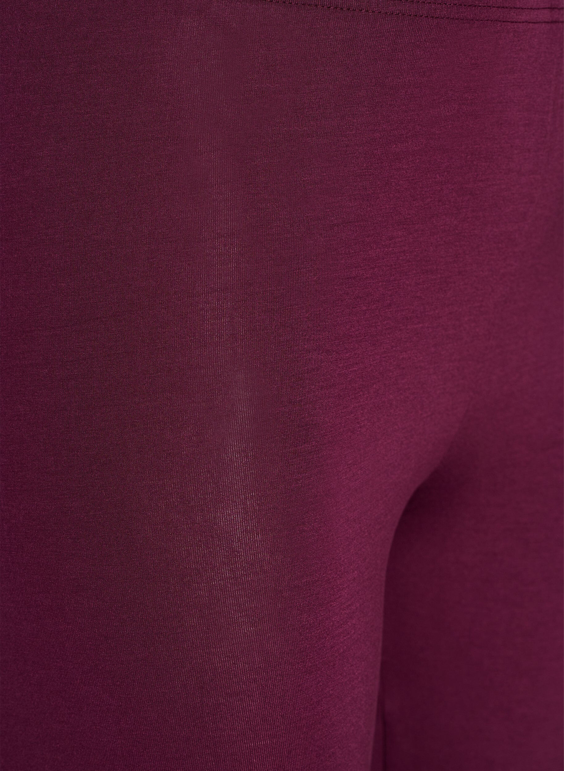 ZizzifashionBasic leggings in viscose, Dark Bordeaux, Packshot image number 2
