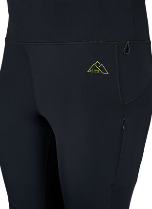Stretchy and durable exercise leggings with pockets, Black, Packshot image number 2