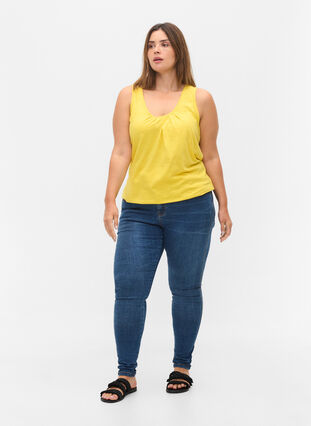 Top with lace trim, Primrose Yellow, Model image number 2
