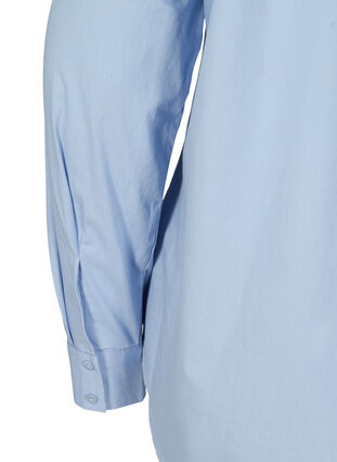 Organic cotton shirt with collar and buttons, Blue Heron, Packshot image number 3
