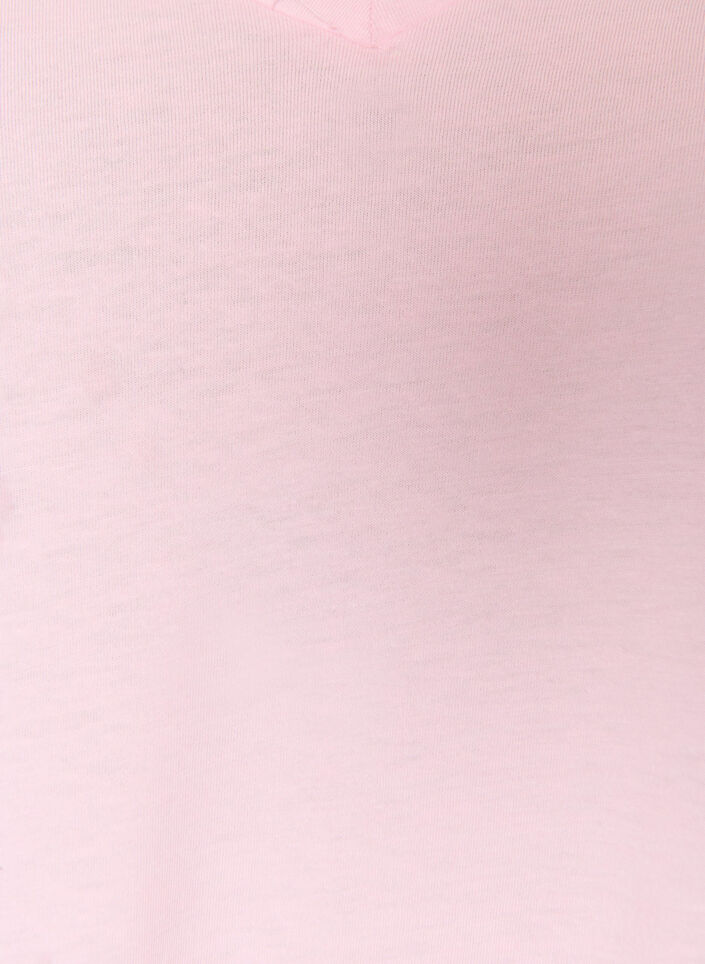 Short sleeve t-shirt with v-neckline, Rose, Packshot image number 2