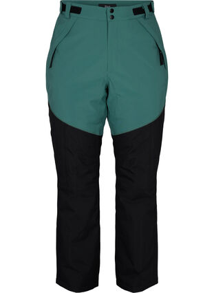 Ski pants with pockets, Mallard Green Comb, Packshot image number 0