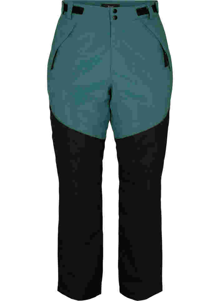 Ski pants with pockets, Mallard Green Comb, Packshot image number 0