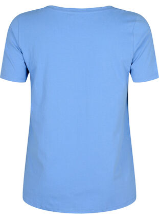 Basic plain cotton t-shirt, Blue Bonnet, Packshot image number 1