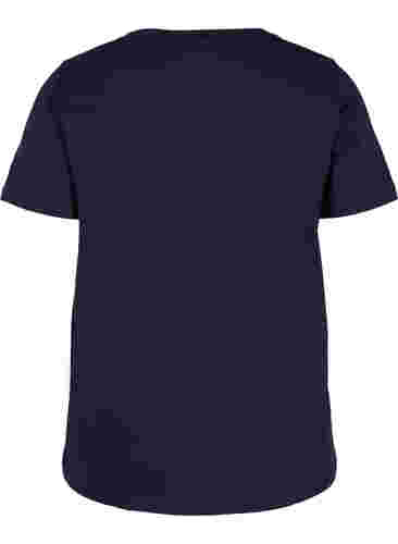 Christmas t-shirt in cotton, Navy Blazer Penguin, Packshot image number 1