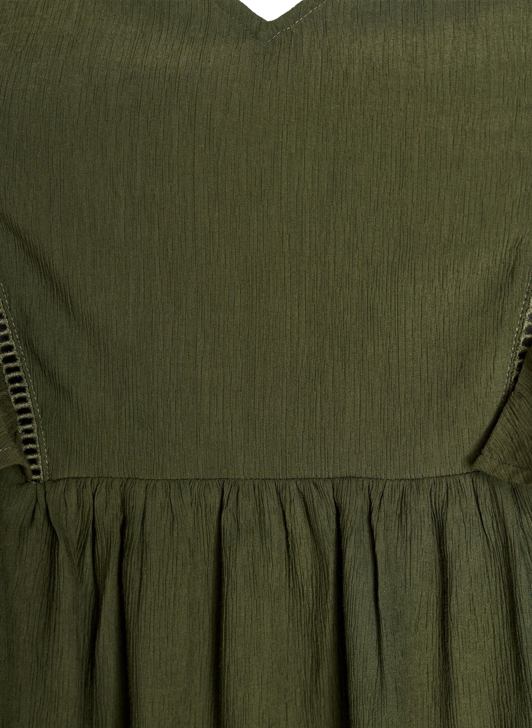 Zizzifashion Blouse with short ruffle sleeves, Green, Packshot image number 2
