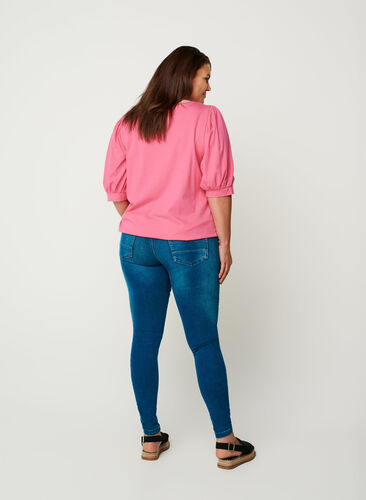 Cotton blouse, Fandango Pink, Model image number 1