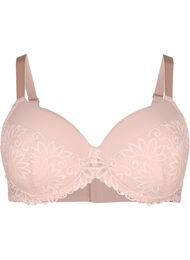 Lace bra with underwire and padding, Pink Tint, Packshot