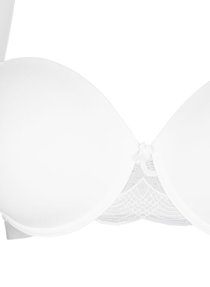 Moulded bra with mesh, White, Packshot image number 2