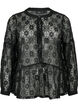 Lace blouse with tie detail, Black, Packshot image number 0
