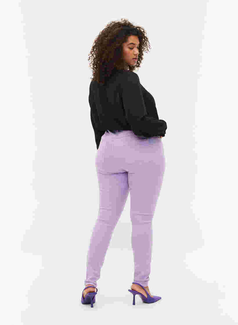 High waisted Amy jeans with super slim fit, Lavender, Model image number 1