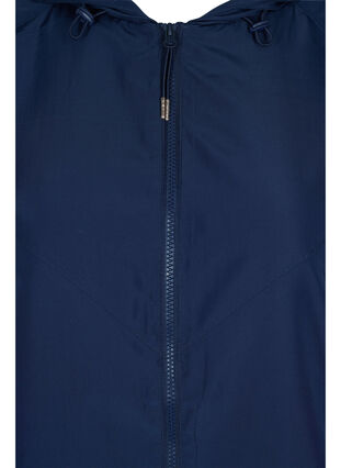 Short jacket with hood and adjustable bottom hem, Navy Blazer, Packshot image number 2
