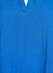 Short A-line dress in cotton muslin, Blue, Packshot image number 2