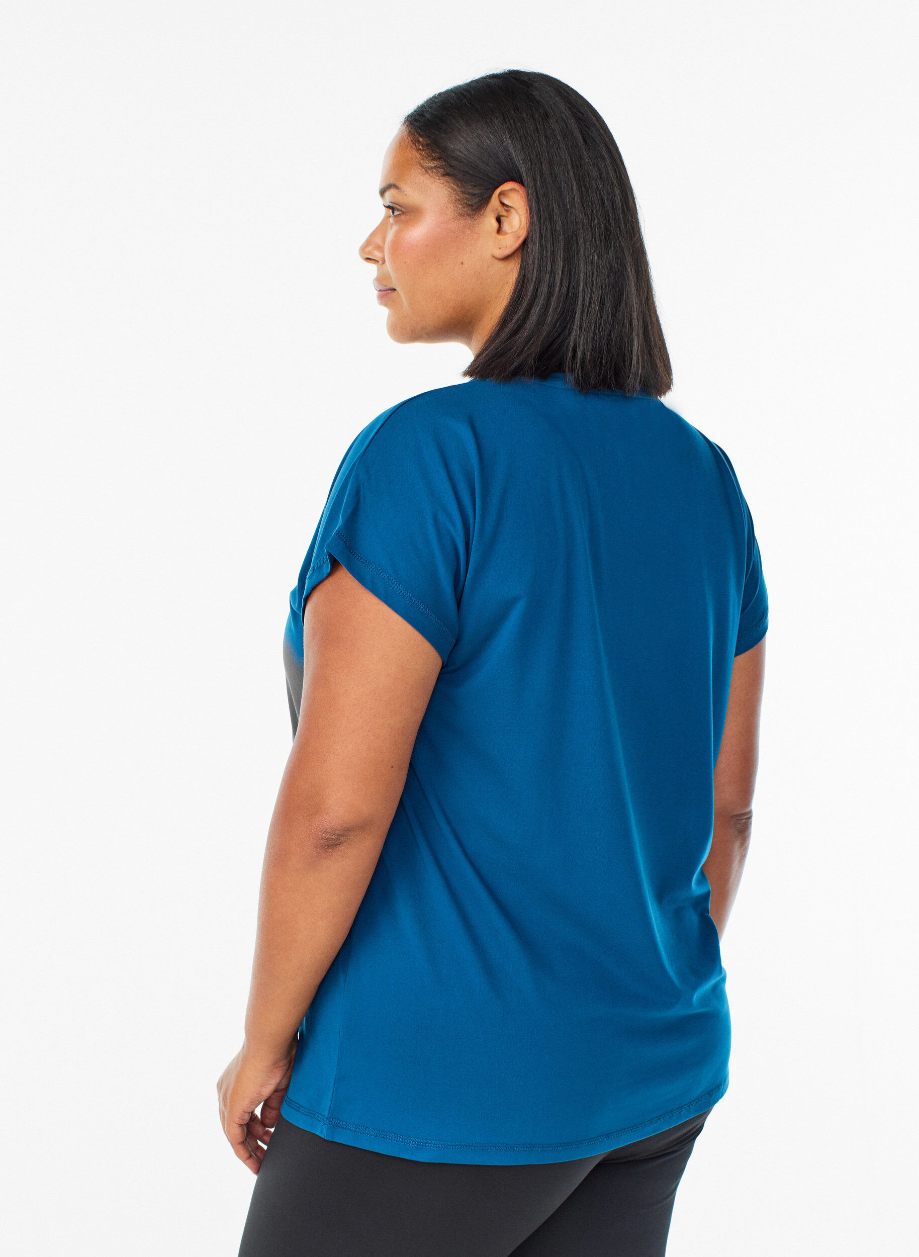 ZizzifashionSolid-coloured training T-shirt, Blue, Model image number 2