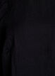 Viscose blend blouse with linen and gathered shoulders, Black, Packshot image number 2