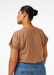 Short sleeve cotton blend T-shirt, Brown, Model image number 2