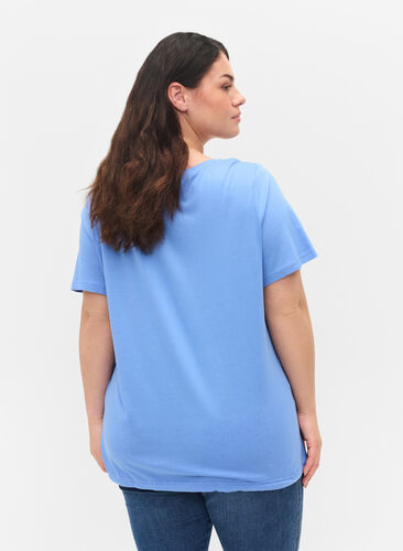 Short sleeved t-shirt with adjustable bottom, Ultramarine, Model image number 1