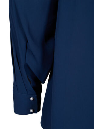 Long-sleeved high neck blouse, Navy Blazer, Packshot image number 3