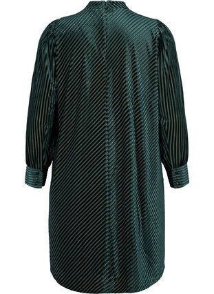 Textured dress in velour, Scarab, Packshot image number 1