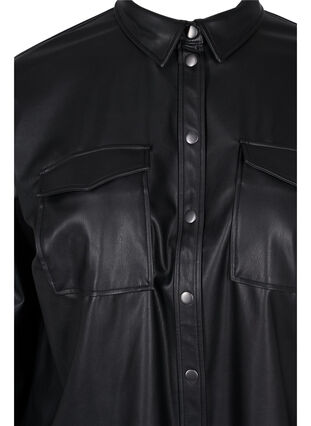Shirt in faux leather, Black, Packshot image number 2