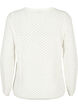 Structure-patterned pullover in organic cotton	, Cloud Dancer, Packshot image number 1