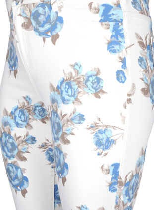 Super slim Amy jeans with a floral print, White B.AOP, Packshot image number 2