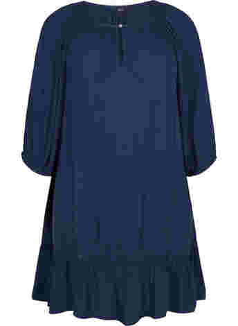Viscose dress with 3/4 sleeves