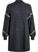 Knitted dress with contrast stitching, Dark Grey, Packshot image number 0