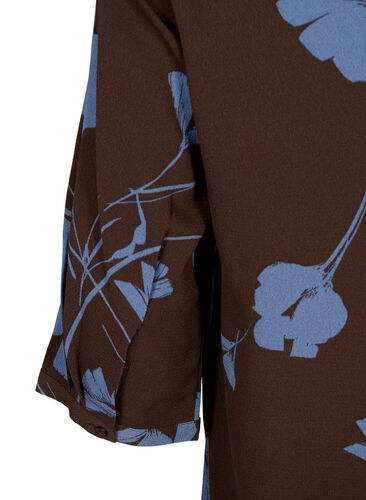 Floral tunic with 3/4 sleeves, Falcon Flower, Packshot image number 3