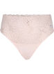 Lace g-string with high waist, Peach Blush, Packshot image number 0