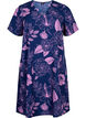 FLASH - V-neck dress with floral print, Medieval Blue Flower, Packshot image number 0