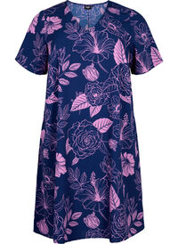 FLASH - V-neck dress with floral print