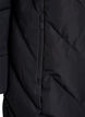 Long winter coat with hook fastenings and a faux fur collar, Black, Packshot image number 3