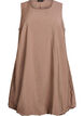 Knee-length balloon dress with pockets, Brown, Packshot image number 0