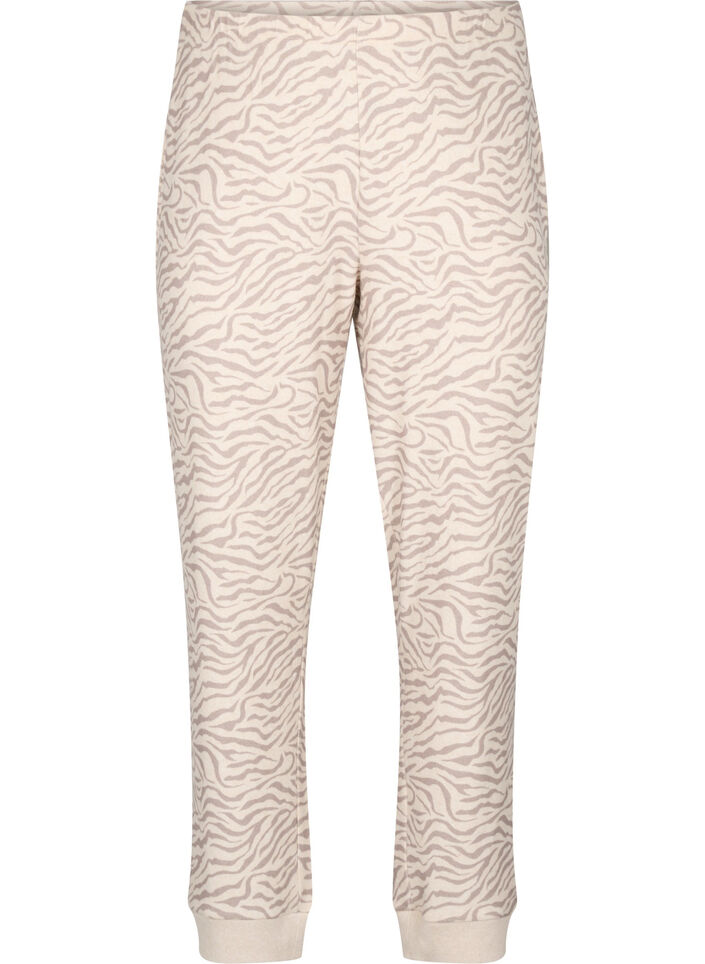 Printed velour pants, Pink Tint AOP, Packshot image number 0